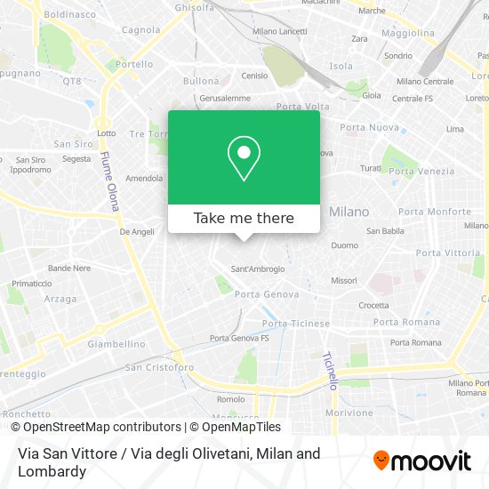Via San Vittore / Via degli Olivetani map