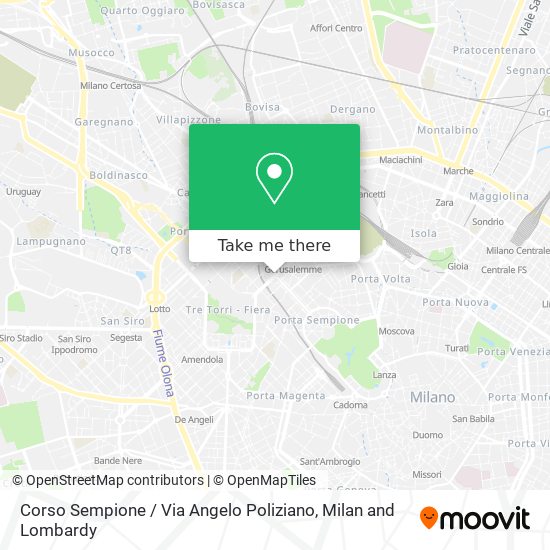 Corso Sempione / Via Angelo Poliziano map