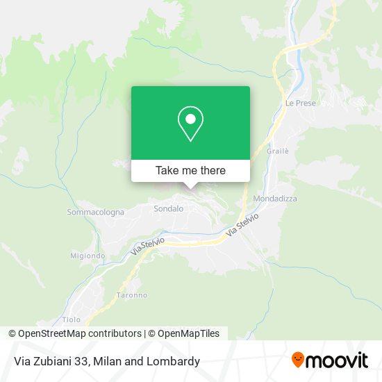 Via Zubiani 33 map