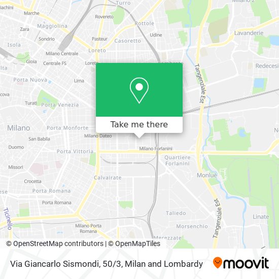 Via Giancarlo Sismondi, 50/3 map