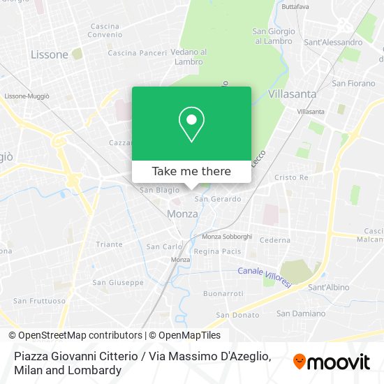 Piazza Giovanni Citterio / Via Massimo D'Azeglio map