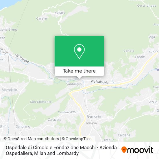 Ospedale di Circolo e Fondazione Macchi - Azienda Ospedaliera map