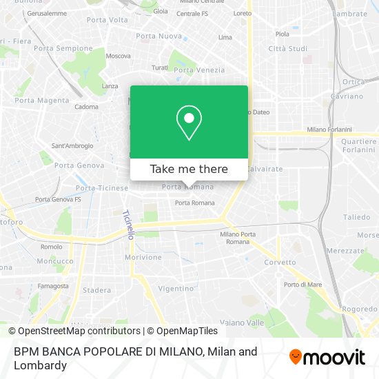 BPM BANCA POPOLARE DI MILANO map