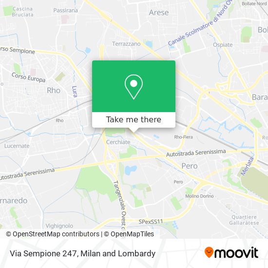 Via Sempione 247 map