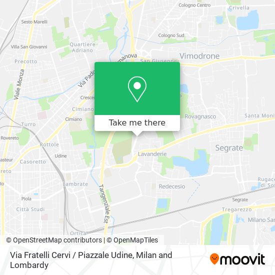 Via Fratelli Cervi / Piazzale Udine map