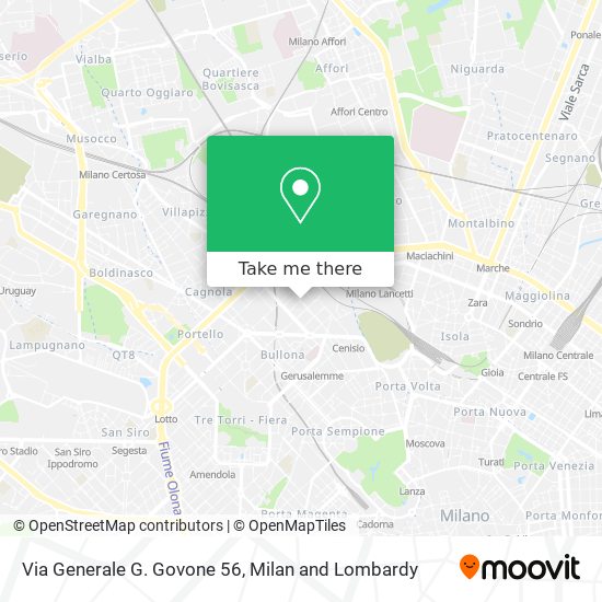 Via Generale G. Govone 56 map