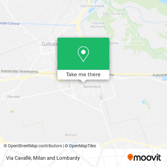 Via Cavallè map
