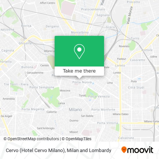 Cervo (Hotel Cervo Milano) map