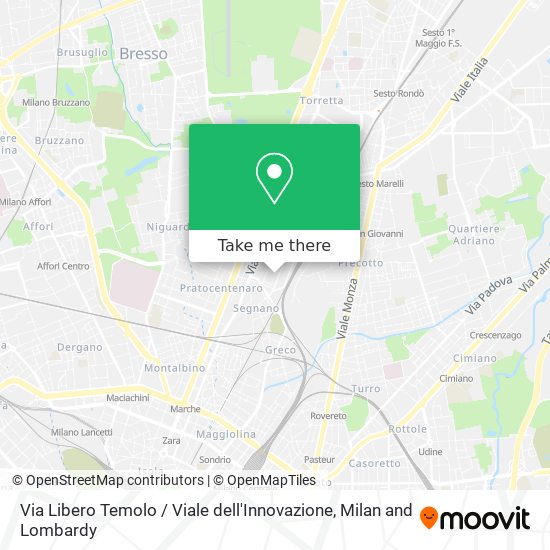 Via Libero Temolo / Viale dell'Innovazione map