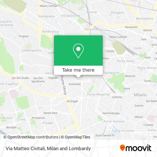 Via Matteo Civitali map