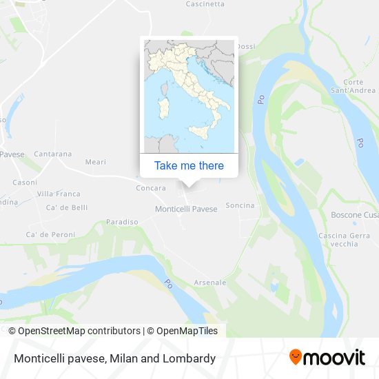 Monticelli pavese map