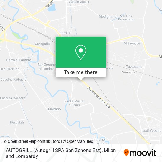 AUTOGRILL (Autogrill SPA San Zenone Est) map