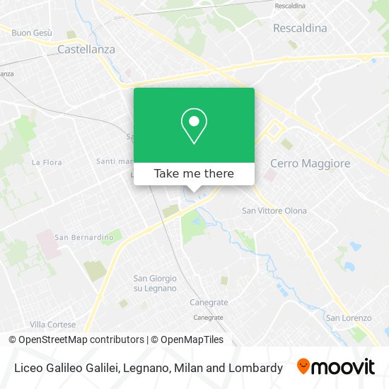 Liceo Galileo Galilei, Legnano map