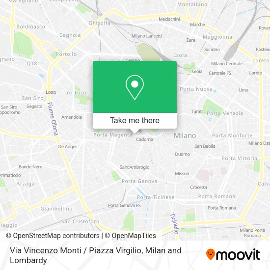 Via Vincenzo Monti / Piazza Virgilio map