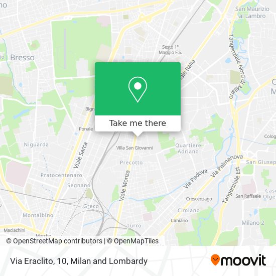 Via Eraclito, 10 map