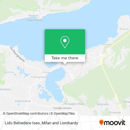 Lido Belvedere Iseo map