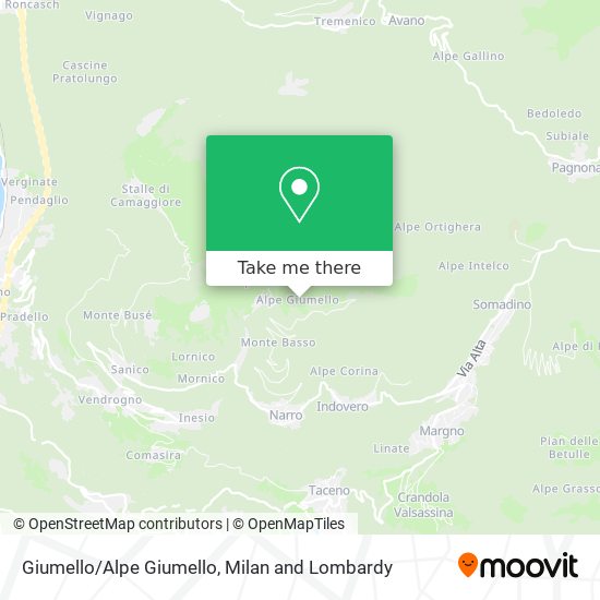 Giumello/Alpe Giumello map