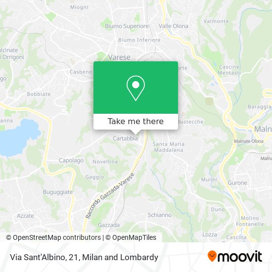 Via Sant'Albino, 21 map