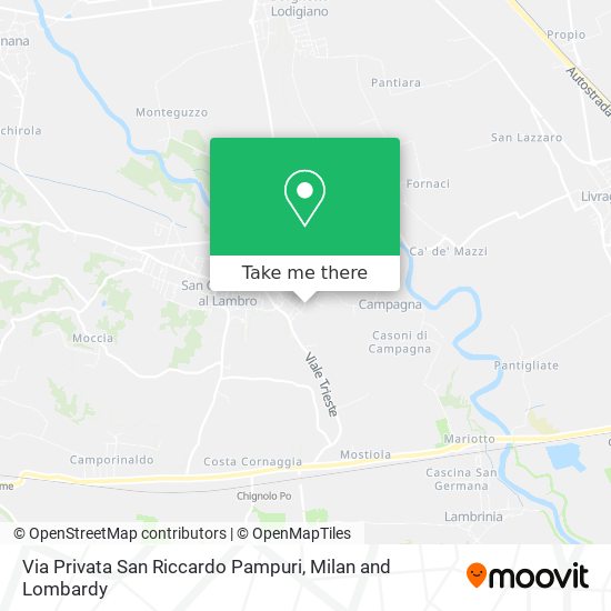 Via Privata San Riccardo Pampuri map