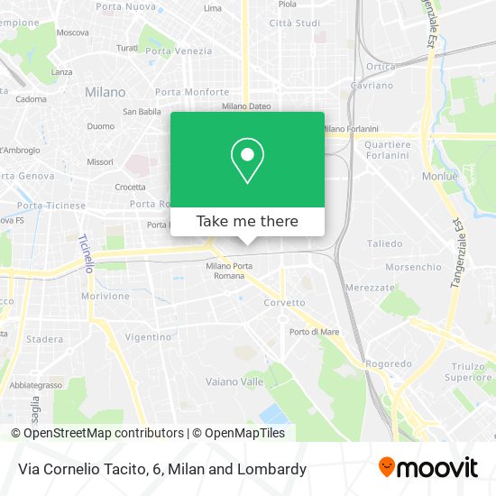Via Cornelio Tacito, 6 map