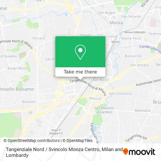 Tangenziale Nord / Svincolo Monza Centro map