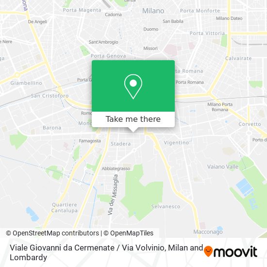 Viale Giovanni da Cermenate / Via Volvinio map