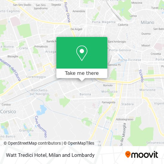 Watt Tredici Hotel map