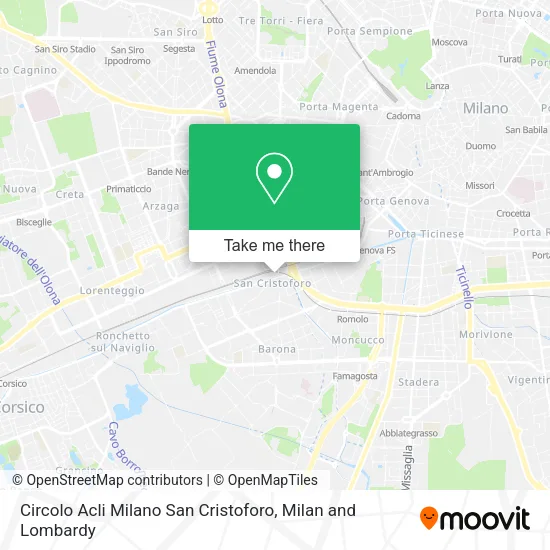 Circolo Acli Milano San Cristoforo map