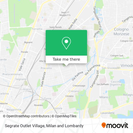 Segrate Outlet Village map