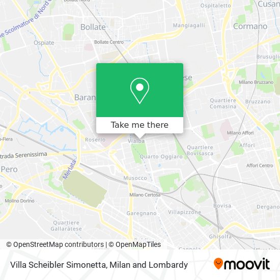 Villa Scheibler Simonetta map