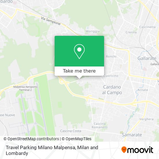 Travel Parking Milano Malpensa map