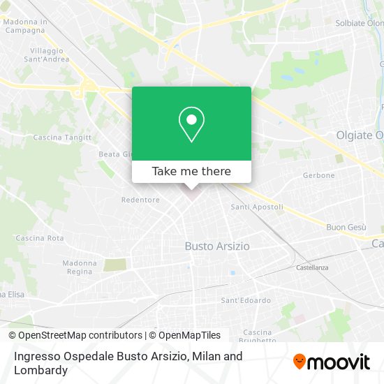 Ingresso Ospedale Busto Arsizio map