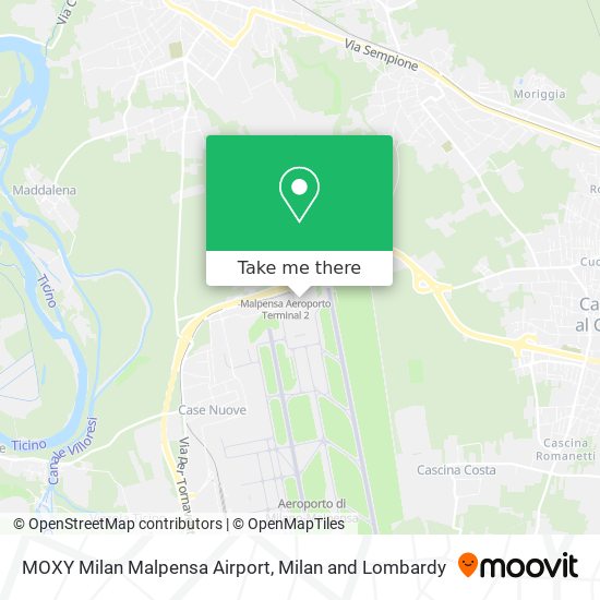 MOXY Milan Malpensa Airport map
