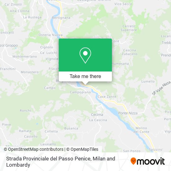 Strada Provinciale del Passo Penice map