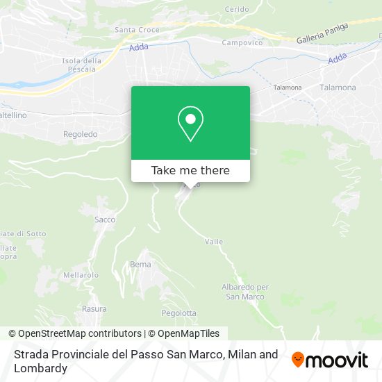 Strada Provinciale del Passo San Marco map