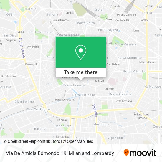 Via De Amicis Edmondo 19 map