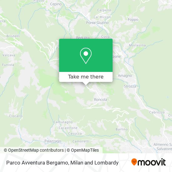 Parco Avventura Bergamo map