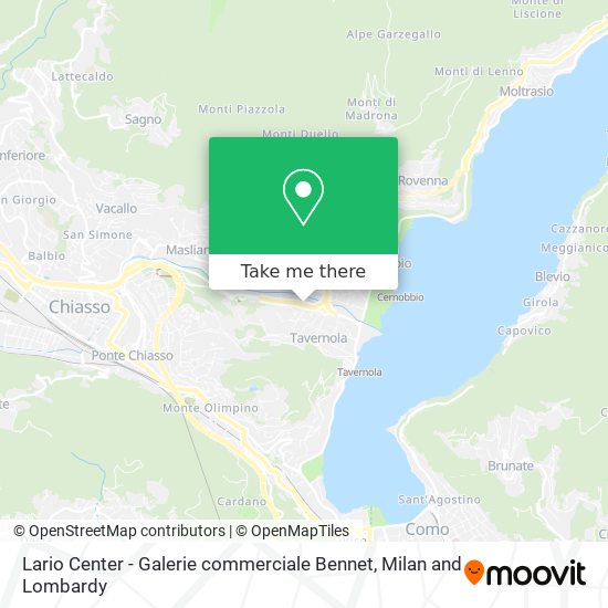 Lario Center - Galerie commerciale Bennet map