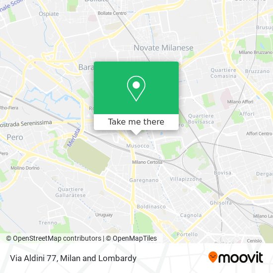 Via Aldini 77 map
