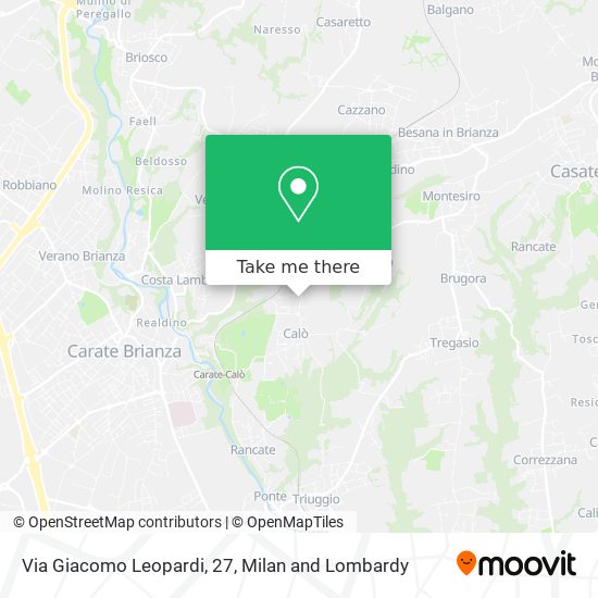 Via Giacomo Leopardi, 27 map