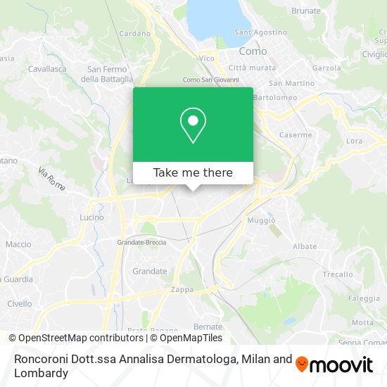 Roncoroni Dott.ssa Annalisa Dermatologa map