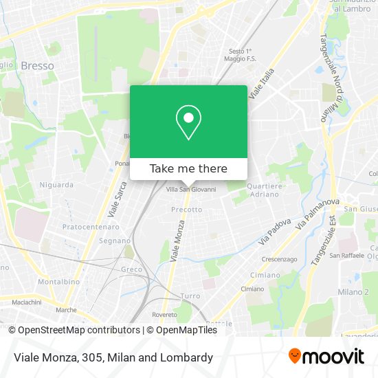 Viale Monza, 305 map