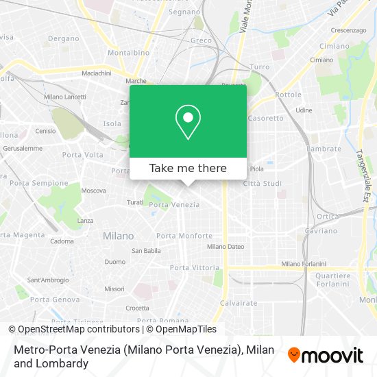Metro-Porta Venezia (Milano Porta Venezia) map