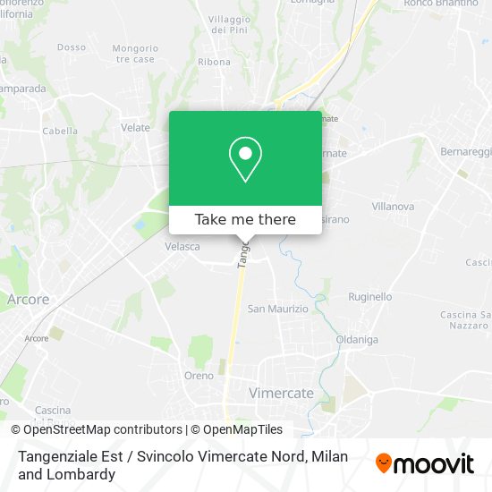 Tangenziale Est / Svincolo Vimercate Nord map