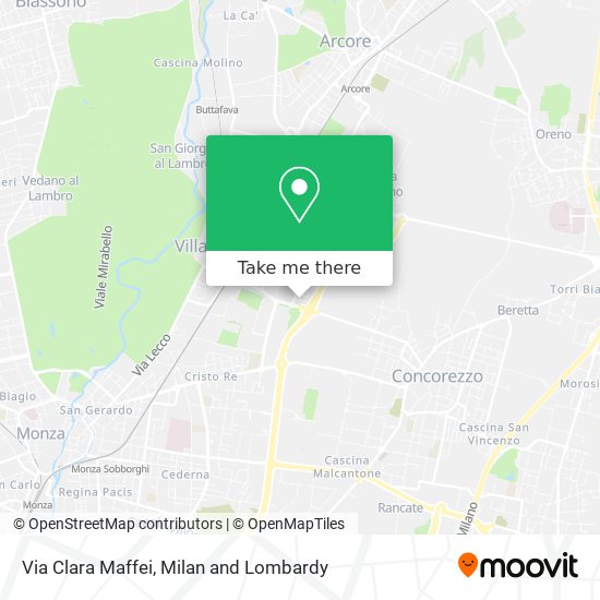 Via Clara Maffei map