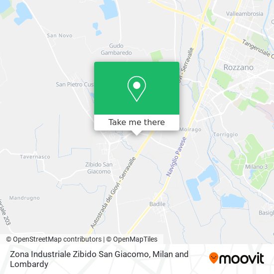 Zona Industriale Zibido San Giacomo map