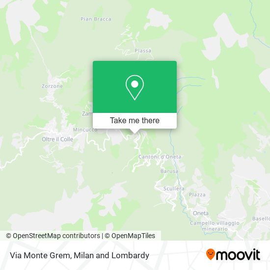 Via Monte Grem map