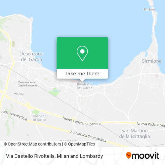 Via Castello Rivoltella map