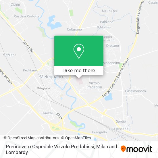 Prericovero Ospedale Vizzolo Predabissi map