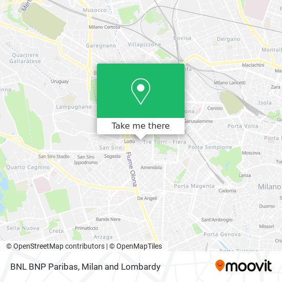 BNL BNP Paribas map